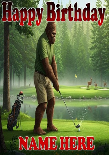 Ape playing golf - ,