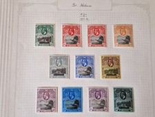 St Helena KGV 1912-16 Set of 10 + SG73a Mint Cat £170