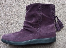 Hotter Suede Pixie Slouchy Boots Size 4 EXF