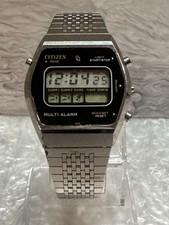 Vintage Citizen 4-096924 TA 40-1072  Multi Alarm Digital Men's Wristwatch
