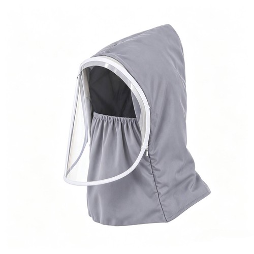 Hooded face cover with - cover, visor