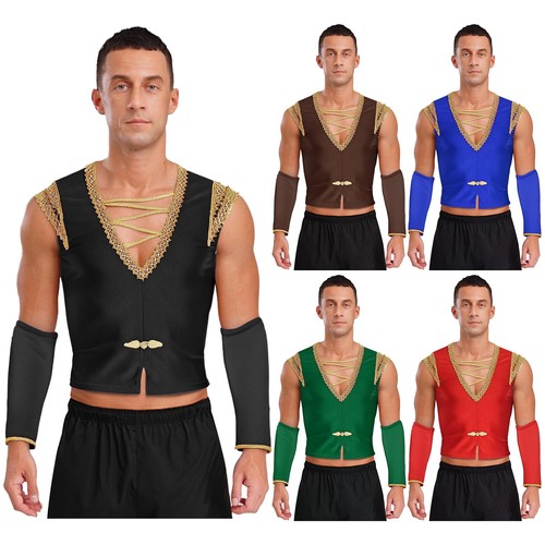 Men medieval pirate vest - medieval,