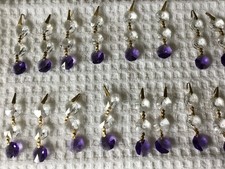 40 CLEAR and PURPLE CUT GLASS