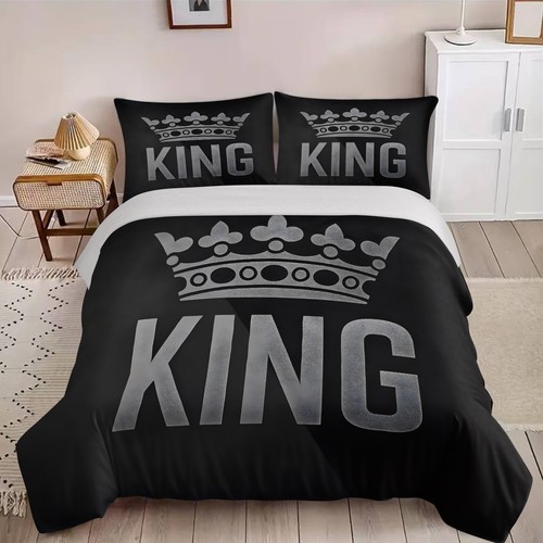 Black white paris king crown - white,