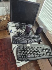 Lot COMPUTER Accessories  Dell Speakers, Keyboard &Monitor Extra Keyboard Webcam