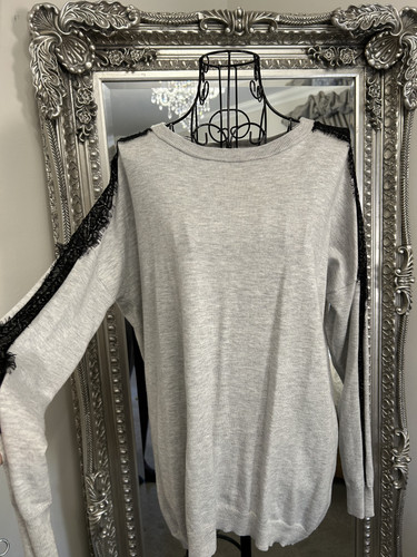 Karen millen grey jumper with - millen,
