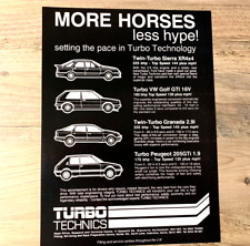 TURBO TECHNICS SIERRA XR4x4, 205 GTi, GRANADA, VW GOLF GTi - CLASSIC CAR ADVERT