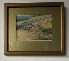 Small Original Antique 19th Century Japanese Edo Period Woodblock Print