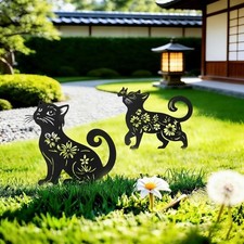 2Pcs Cat Garden Stakes