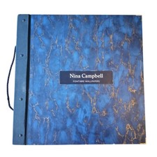 Nina Campbell Fontibre Wallpaper Sample Book Craft Art Decor Upcycle DIY