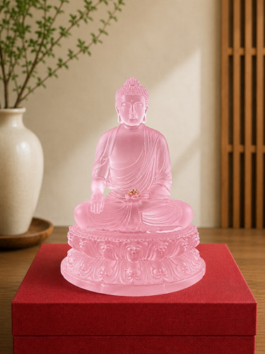 Liuli glass shakyamuni - glass,