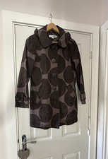 Boden Georgina Polka Dot Mac Trench Coat Size 12p