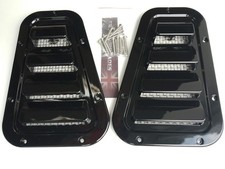 For Land Rover Defender 90, 110, Wing Top Grille Vent Set, Gloss Black