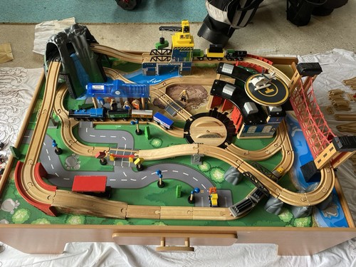 Kids wooden train track with - kids,