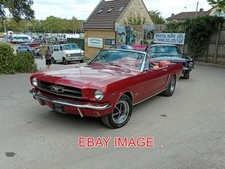 PHOTO  1965 FORD MUSTANG CONVERTIBLE WITH 289 CU. IN./4.7 LITRE V8 ENGINE AT THE