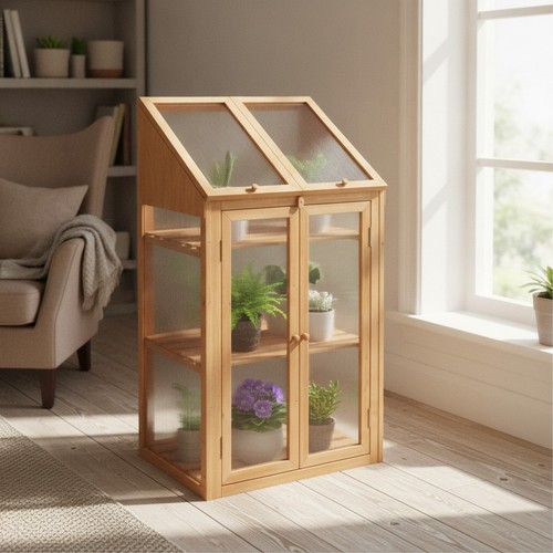 Wooden greenhouse tier - greenhouse, 3-tier
