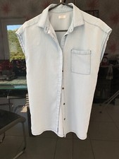 Girls Lovely Pale Blue Denim Shirt/dress From Next Age 5