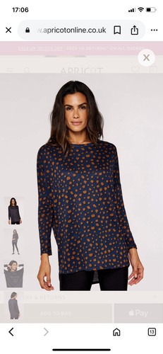 Apricot shadow dot jumper - shadow, navy