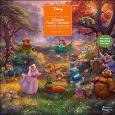 Disney Dreams by Thomas Kinkade Studios 17-Month 2025-2026 Family Wall Calendar