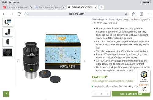 Explore scientific 20mm - 20mm, 2”