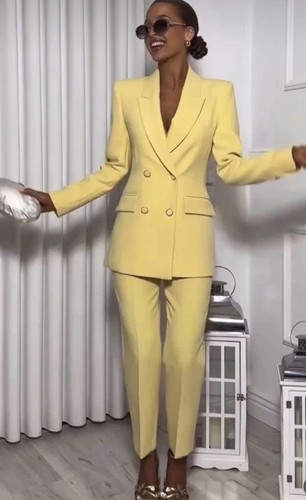 Zara new yellow double - yellow,