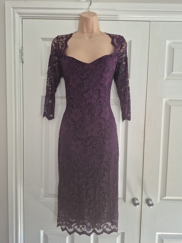 Bnwt purple lined lace dress - bnwt,
