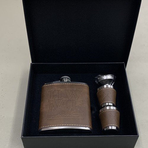 Stainless steel flask with - stainless, two