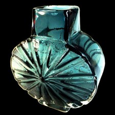 FINE GEOFFERY BAXTER for WHITEFRIARS 1960's INDIGO 'SUNBURST' VASE # 9676