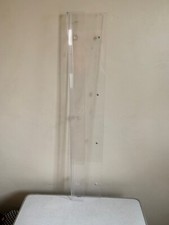 Slatwall transparent 100cm shelves display for cards, DVDs, Blu-Rays