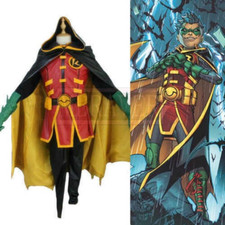 Batman Red Robin Superhero Damian Wayne Cosplay Costume Custom Made Free Shippin