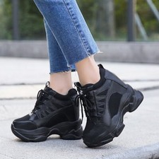 Ladies Lace Up Hidden Wedge
