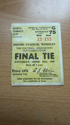 Ticket 1948 leicester city - leicester,