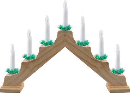 Led wood christmas candle - 7,