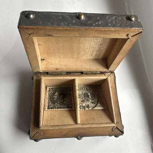 Brass studded pewter - brass, mounted