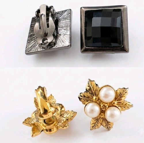 Vintage clip earrings lot - clip, on