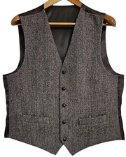 HARRIS TWEED Mens Vest Multi