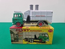 Vintage DINKY SUPERTOYS 978 Die-Cast Bedford Refuse Wagon & Dustbins with Box