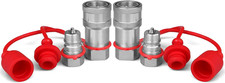Acoplador Rapido Hidraulico 1/4 NPT ISO 7241-B con Tapa Polvo Valvula Poppet