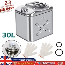 30L 304 Stainless Steel Jerry Can Fuel Storage for Boat/4WD/Car/RV/Motor