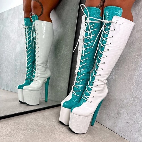 Hella heels knee high - knee, pole