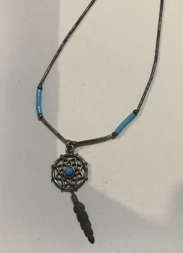 Dream catcher necklace with - dream,