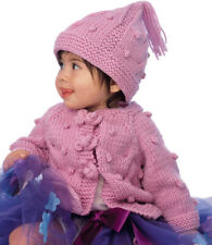 Knitting pattern copy 2520.  Baby bobble & cabled cardigan & hat.  6-24 mths.