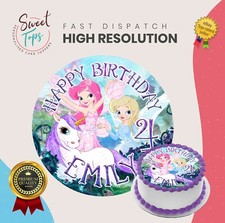 FAIRIES ROUND EDIBLE BIRTHDAY