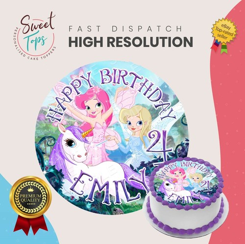 Fairies round edible - fairies, birthday