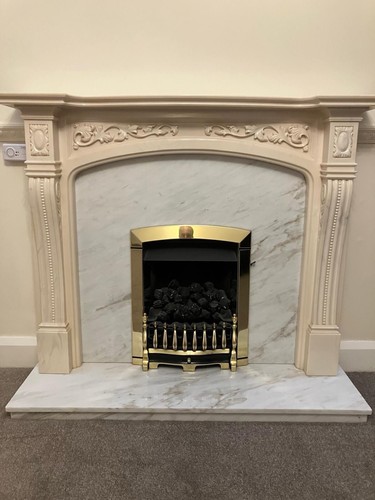 Fireplace surround and fire - fireplace,