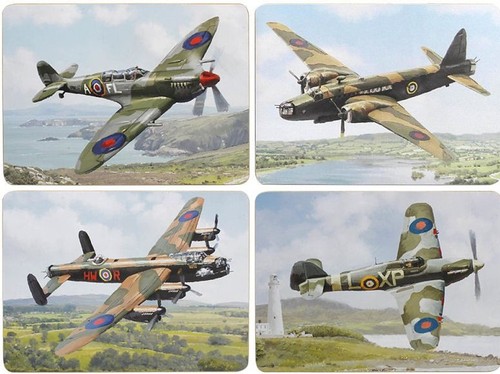 Classic planes placemats - placemats, (set
