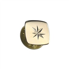 9ct Gold Starburst Square Tie