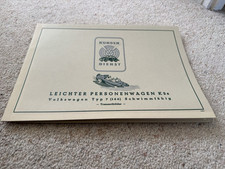 VW Volkswagen Schwimmwagen Reproduction Brochure With Clear Overlays Mint