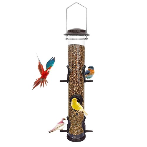 Metal tube bird feeders - metal,