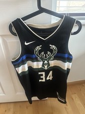 Nike Giannis Antetokounmpo Milwaukee Bucks NBA Jersey Black, Medium